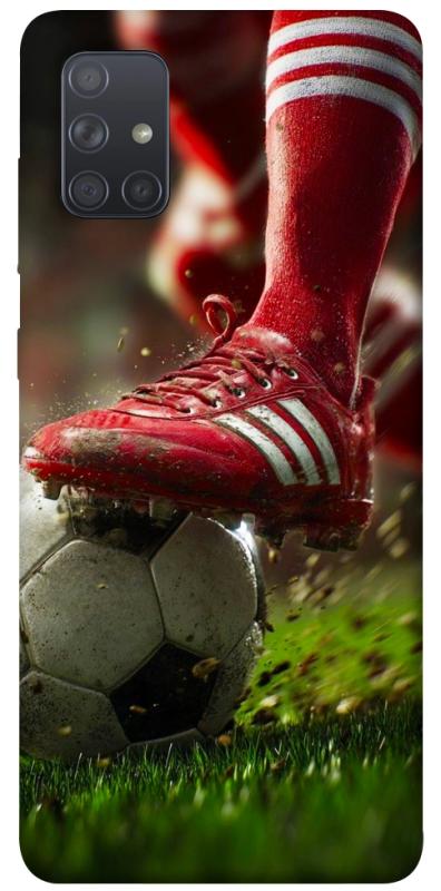 Чохол itsPrint Сlose up football для Samsung Galaxy A71, спорт, купити оптом з доставкою