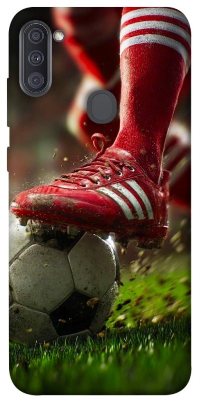 Чохол itsPrint Сlose up football для Samsung Galaxy A11, спорт, купити оптом з доставкою