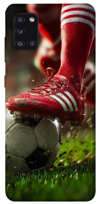 Чохол itsPrint Сlose up football для Samsung Galaxy A31, спорт, купити оптом з доставкою
