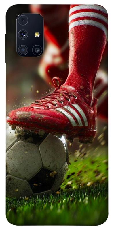 Чохол itsPrint Сlose up football для Samsung Galaxy M31s, спорт, купити оптом з доставкою