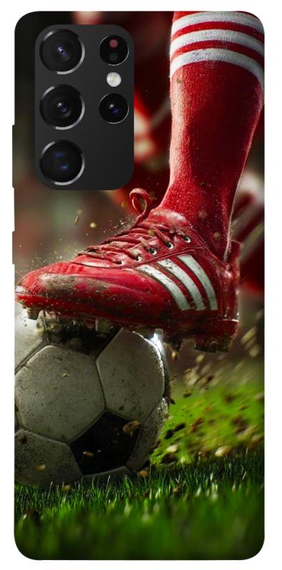 Чохол itsPrint Сlose up football для Samsung Galaxy S21 Ultra, спорт, купити оптом з доставкою
