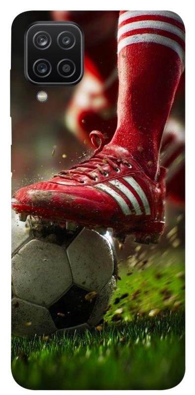 Чохол itsPrint Сlose up football для Samsung Galaxy A12, спорт, купити оптом з доставкою