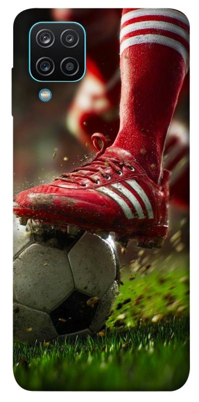 Чохол itsPrint Сlose up football для Samsung Galaxy A12, спорт, купити оптом з доставкою