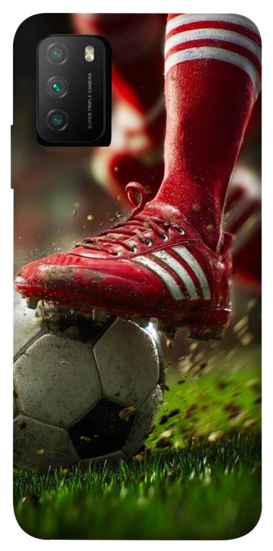 Чохол itsPrint Сlose up football для Xiaomi Poco M3, спорт, купити оптом з доставкою
