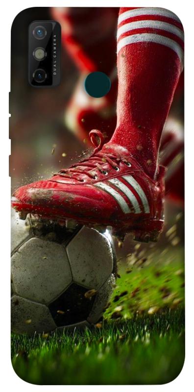 Чохол itsPrint Сlose up football для TECNO Spark 6 Go, спорт, купити оптом з доставкою