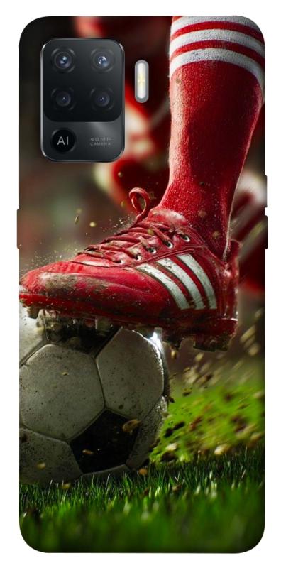 Чохол itsPrint Сlose up football для Oppo Reno 5 Lite, спорт, купити оптом з доставкою