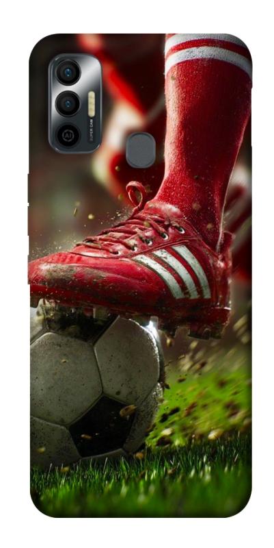 Чохол itsPrint Сlose up football для TECNO Spark 7, спорт, купити оптом з доставкою