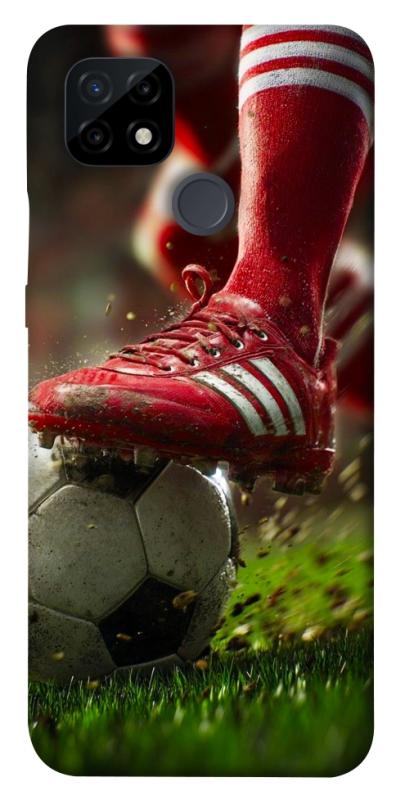 Чохол itsPrint Сlose up football для Realme C21, спорт, купити оптом з доставкою