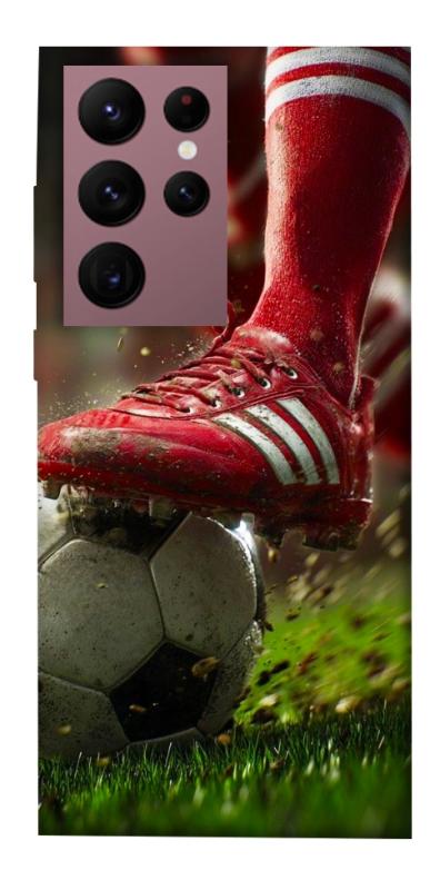 Чохол itsPrint Сlose up football для Samsung Galaxy S22 Ultra, спорт, купити оптом з доставкою