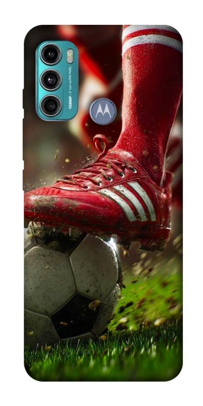 Чохол itsPrint Сlose up football для Motorola Moto G60, спорт, купити оптом з доставкою