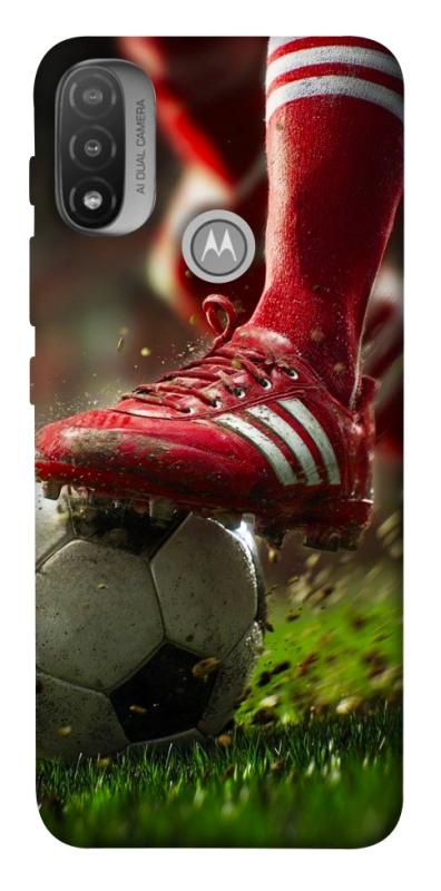 Чохол itsPrint Сlose up football для Motorola Moto E20, спорт, купити оптом з доставкою
