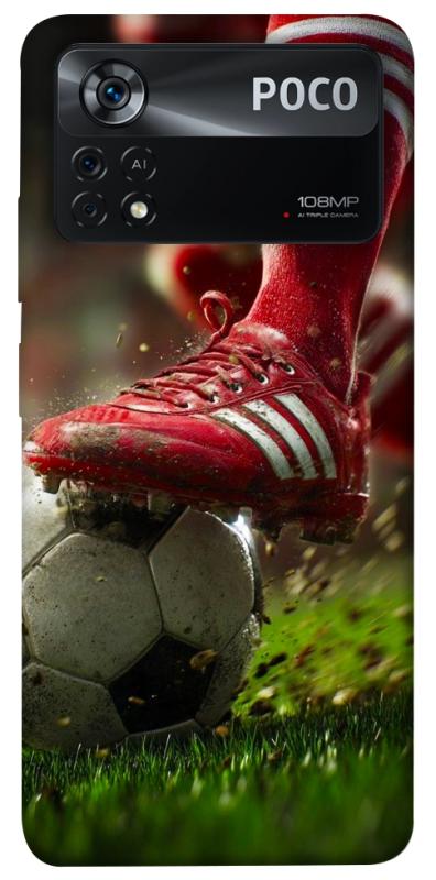Чохол itsPrint Сlose up football для Xiaomi Poco X4 Pro 5G, спорт, купити оптом з доставкою