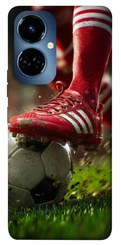 Чохол itsPrint Сlose up football для TECNO Camon 19 (CI6n) / 19 Pro (CI8n), спорт, купити оптом з доставкою