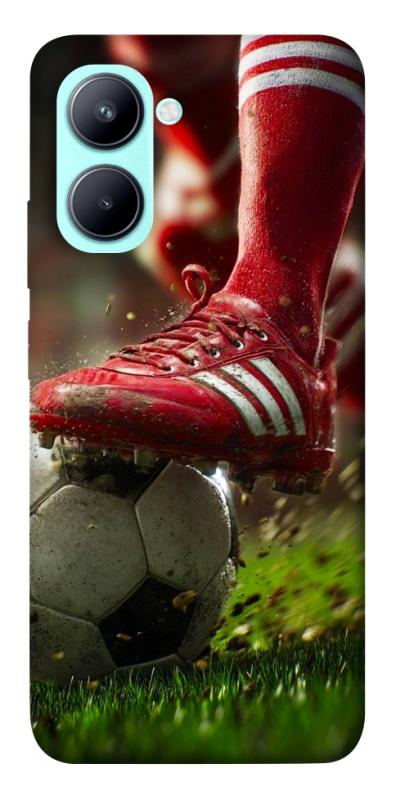 Чохол itsPrint Сlose up football для Realme C33, спорт, купити оптом з доставкою
