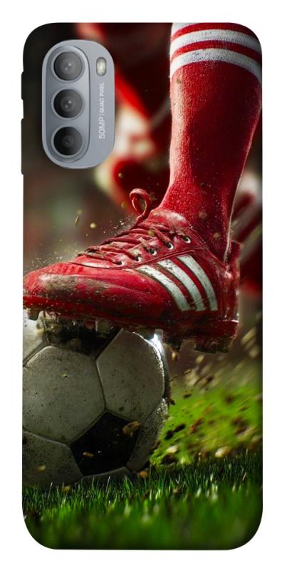 Чохол itsPrint Сlose up football для Motorola Moto G31, спорт, купити оптом з доставкою