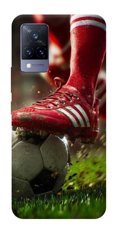 Чохол itsPrint Сlose up football для Vivo V21, спорт, купити оптом з доставкою