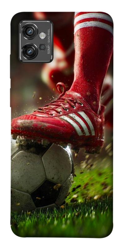 Чохол itsPrint Сlose up football для Motorola Moto G32, спорт, купити оптом з доставкою