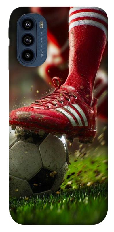 Чохол itsPrint Сlose up football для Motorola Moto G41, спорт, купити оптом з доставкою