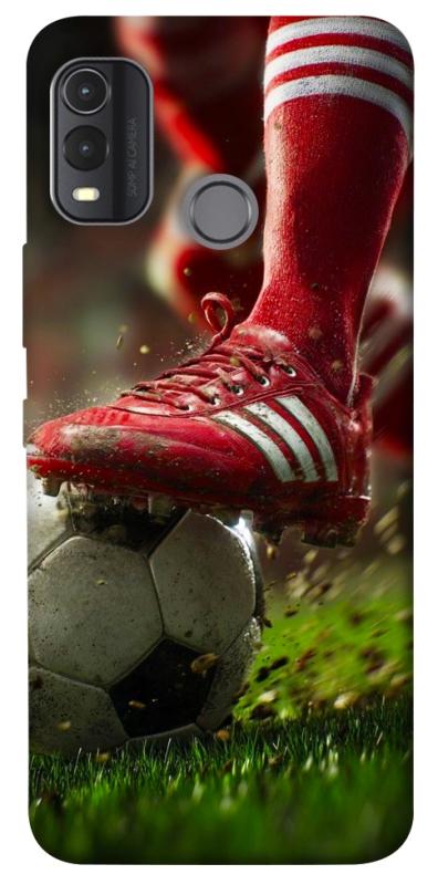 Чохол itsPrint Сlose up football для Nokia G11 Plus, спорт, купити оптом з доставкою