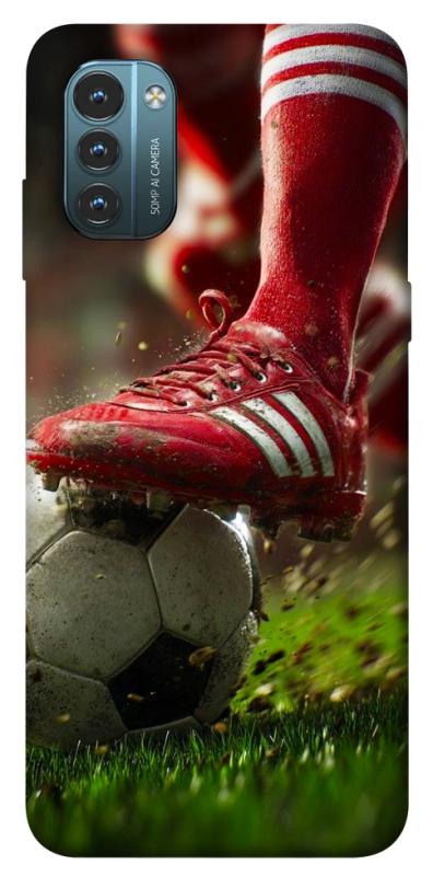Чохол itsPrint Сlose up football для Nokia G21, спорт, купити оптом з доставкою