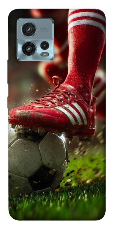 Чохол itsPrint Сlose up football для Motorola Moto G72, спорт, купити оптом з доставкою