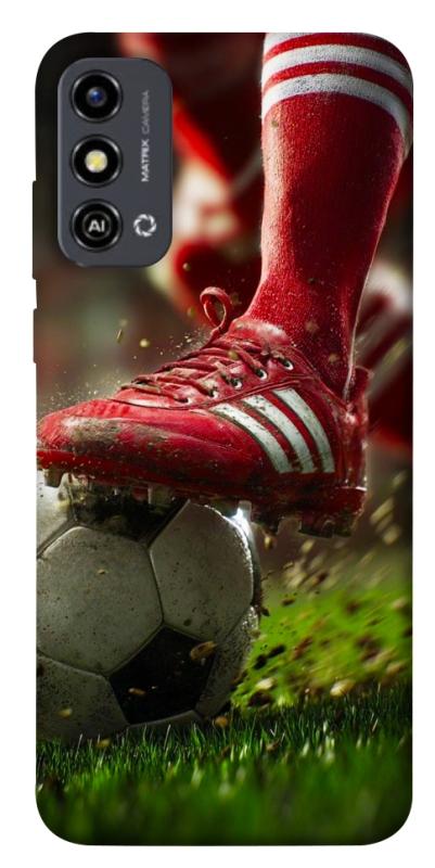 Чохол itsPrint Сlose up football для ZTE Blade A53, спорт, купити оптом з доставкою