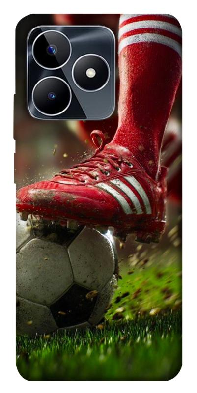 Чохол itsPrint Сlose up football для Realme C53, спорт, купити оптом з доставкою