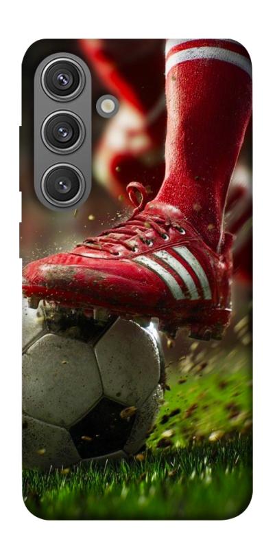 Чохол itsPrint Сlose up football для Samsung Galaxy S24, спорт, купити оптом з доставкою