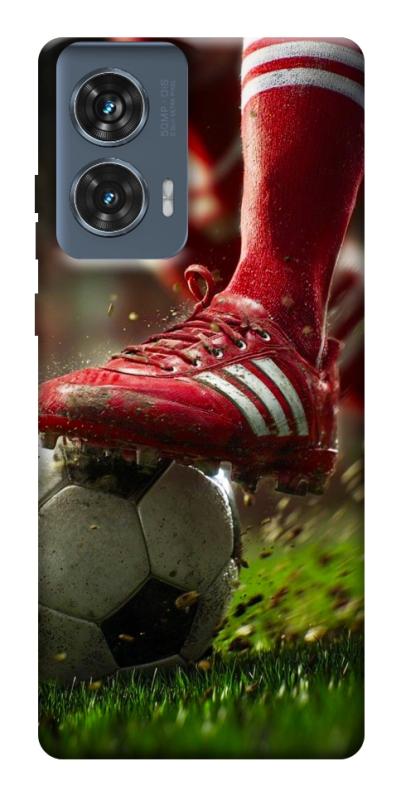 Чохол itsPrint Сlose up football для Motorola Edge 50 Fusion, спорт, купити оптом з доставкою