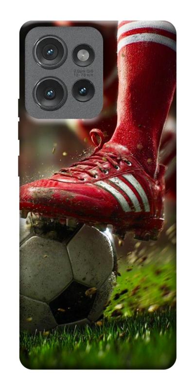 Чохол itsPrint Сlose up football для Motorola Edge 50, спорт, купити оптом з доставкою