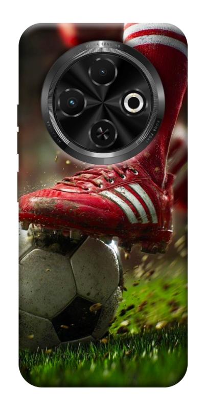 Чохол itsPrint Сlose up football для TECNO Spark 30C, спорт, купити оптом з доставкою