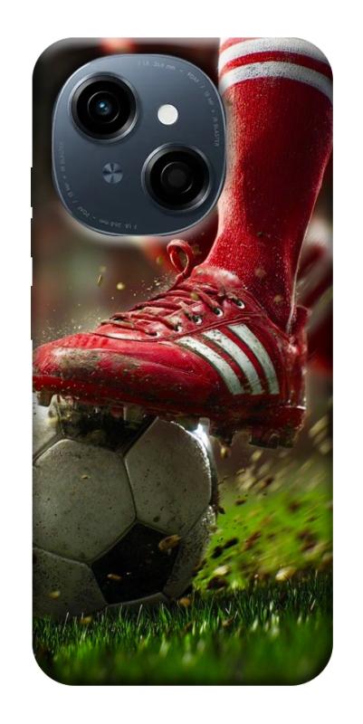 Чохол itsPrint Сlose up football для TECNO Spark Go 1, спорт, купити оптом з доставкою