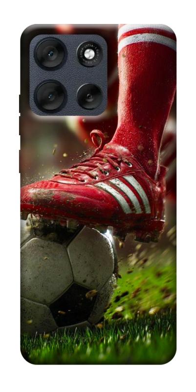 Чохол itsPrint Сlose up football для Motorola Moto G56 5G, спорт, купити оптом з доставкою