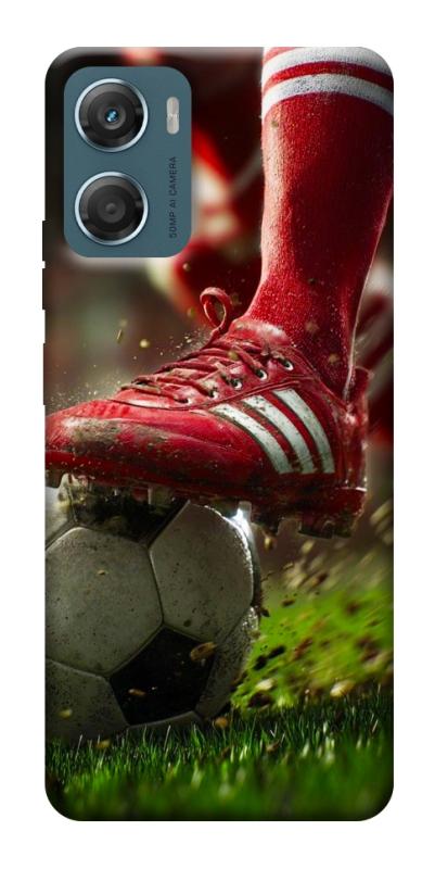 Чохол itsPrint Сlose up football для Motorola Moto G06, спорт, купити оптом з доставкою