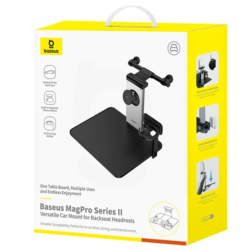 Автотримач Baseus MagPro II Versatile для подголовника (C40272901121), Cosmic Black 1, купити оптом з доставкою