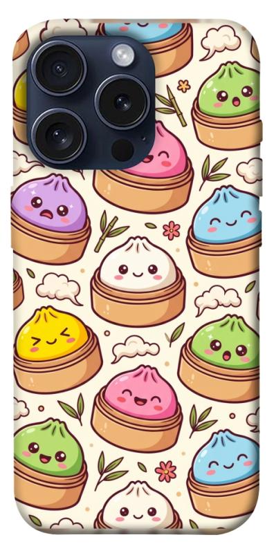 Чохол itsPrint Pattern dumpling для Apple iPhone 15 Pro (6.1"), паттерн, купити оптом з доставкою