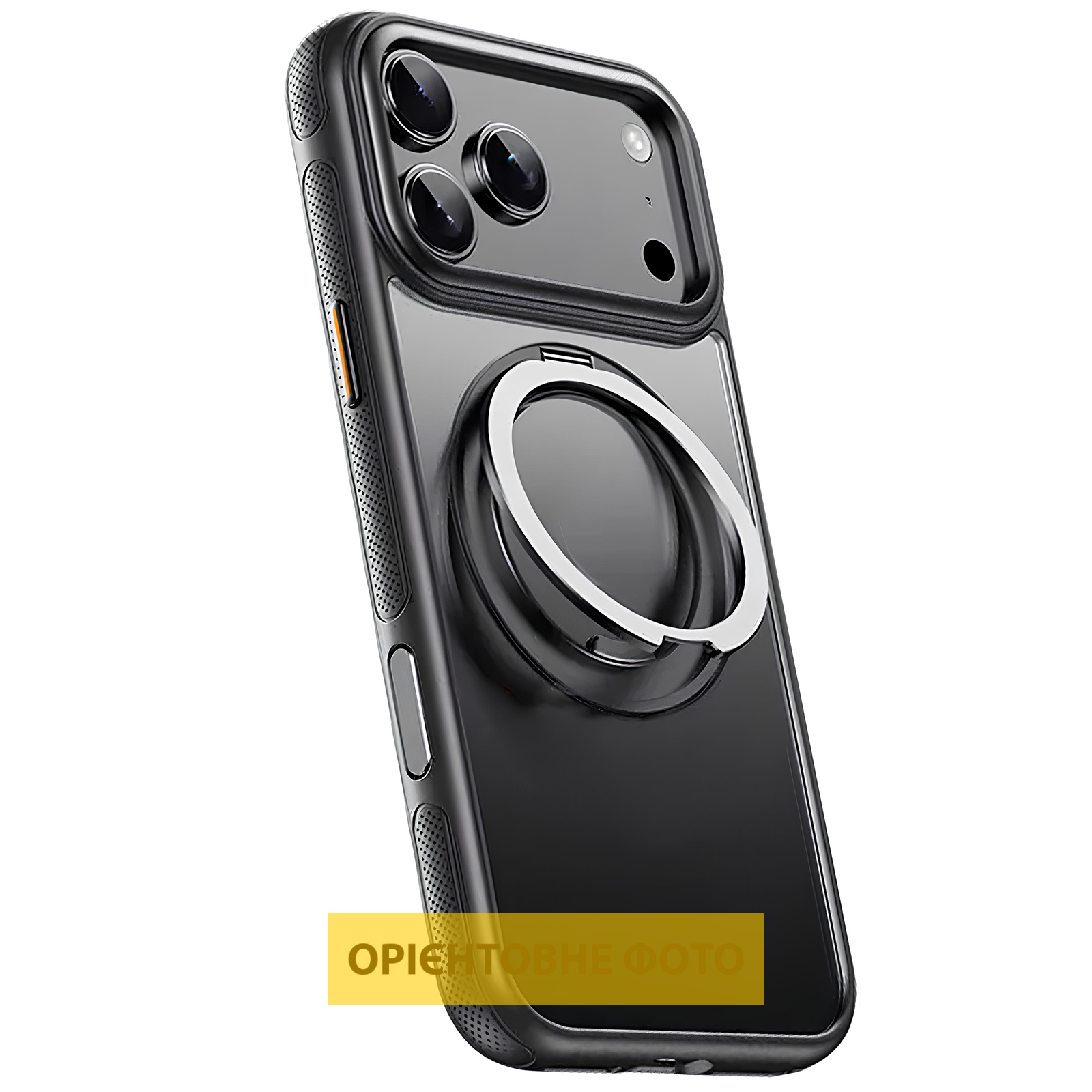 Чохол Ummi Stylish with MagSafe Ring для Apple iPhone 17 (6.3"), Matte Black 1, TPU+PC, купити оптом з доставкою