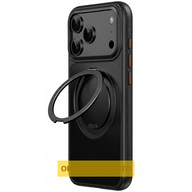 Чохол Ummi Stylish with MagSafe Ring для Apple iPhone 17 (6.3"), Matte Black 3, TPU+PC, купити оптом з доставкою