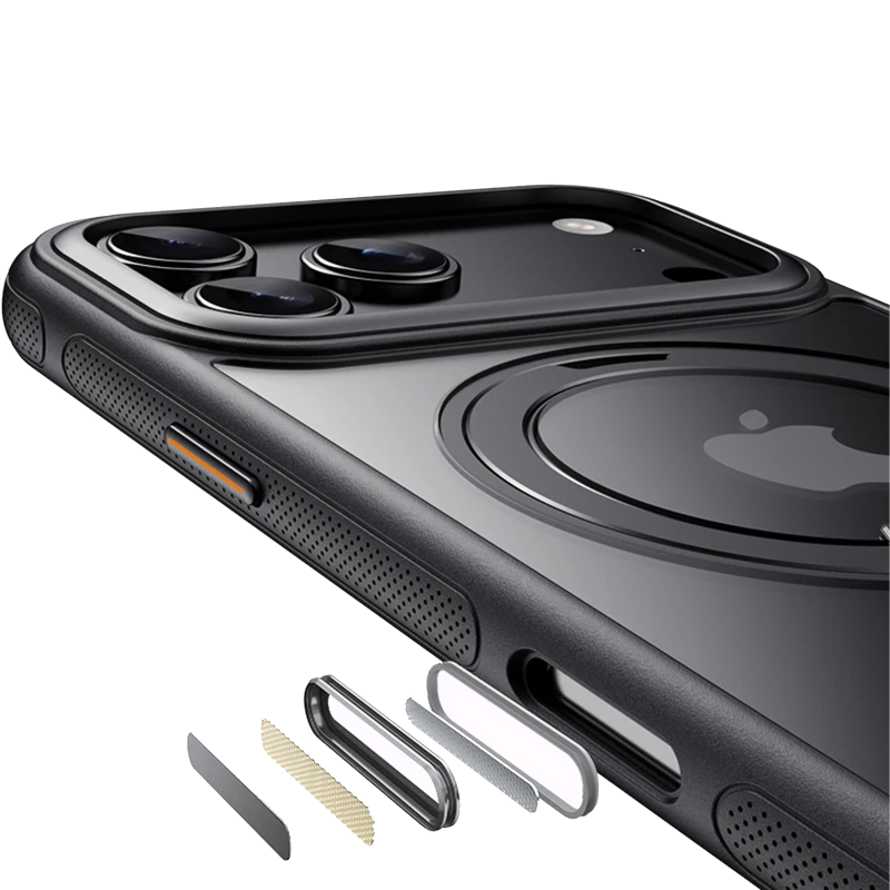 Чехол Ummi Stylish with MagSafe Ring для Apple iPhone 17 Pro / 18 Pro (6.3"), Black 3, TPU+PC, купить оптом с доставкой
