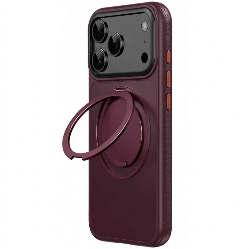 Чехол Ummi Stylish with MagSafe Ring для Apple iPhone 17 Pro / 18 Pro (6.3"), Deep Cherry, TPU+PC, купить оптом с доставкой