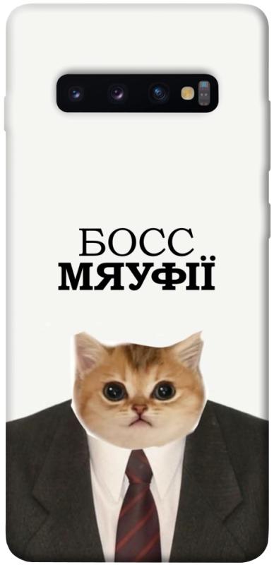 Чохол itsPrint Cat boos для Samsung Galaxy S10+, меми, купити оптом з доставкою