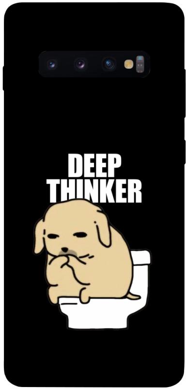Чохол itsPrint Deep thinker для Samsung Galaxy S10+, меми, купити оптом з доставкою