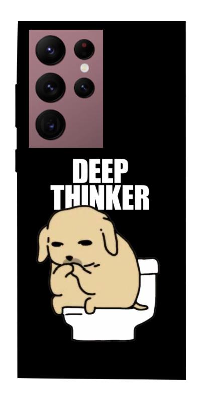 Чохол itsPrint Deep thinker для Samsung Galaxy S22 Ultra, меми, купити оптом з доставкою