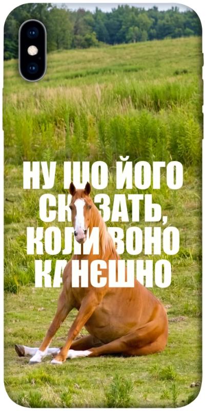 Чохол itsPrint Horse sitting для Apple iPhone X (5.8"), меми, купити оптом з доставкою
