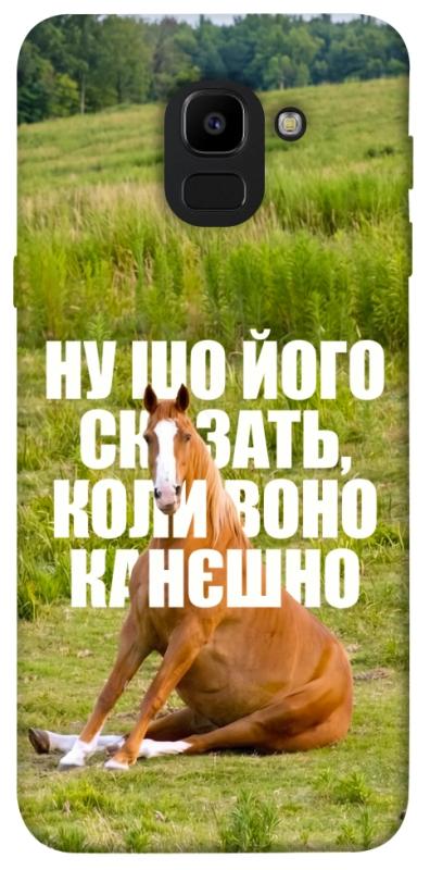 Чохол itsPrint Horse sitting для Samsung J600F Galaxy J6 (2018), меми, купити оптом з доставкою