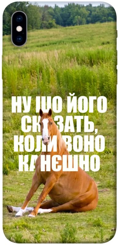 Чохол itsPrint Horse sitting для Apple iPhone XS Max (6.5"), меми, купити оптом з доставкою