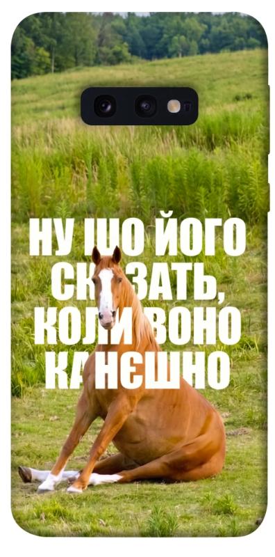 Чохол itsPrint Horse sitting для Samsung Galaxy S10e, меми, купити оптом з доставкою