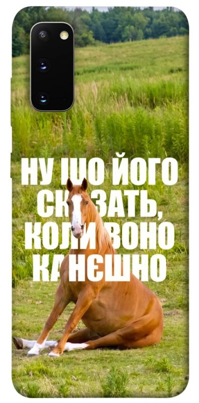 Чохол itsPrint Horse sitting для Samsung Galaxy S20, меми, купити оптом з доставкою