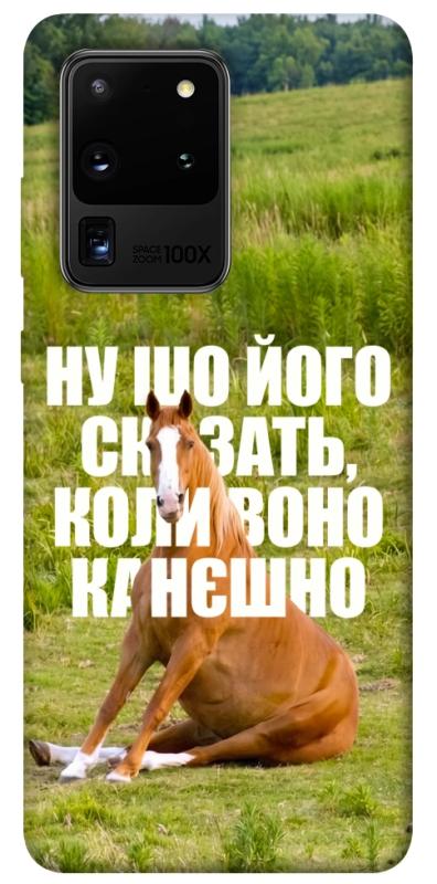 Чохол itsPrint Horse sitting для Samsung Galaxy S20 Ultra, меми, купити оптом з доставкою