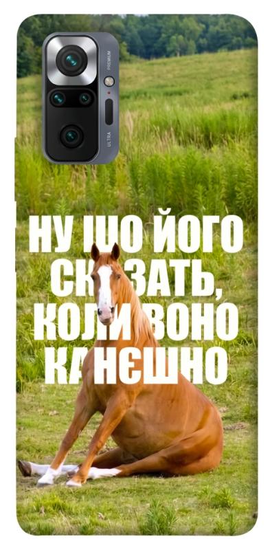 Чохол itsPrint Horse sitting для Xiaomi Redmi Note 10 Pro, меми, купити оптом з доставкою